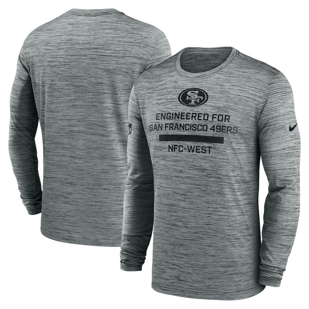 Nike San Francisco 49ers Sideline Velocity Performance Long Sleeve T-Shirt - Gray