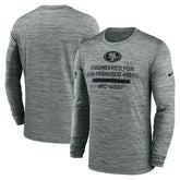 Nike San Francisco 49ers Sideline Velocity Performance Long Sleeve T-Shirt - Gray