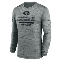 Nike San Francisco 49ers Sideline Velocity Performance Long Sleeve T-Shirt - Gray