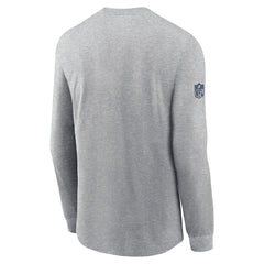 Nike Dallas Cowboys Sideline Dri-FIT Long Sleeve T-Shirt Heather Gray