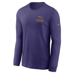 Nike Baltimore Ravens Sideline Dri-FIT Long Sleeve T-Shirt Purple