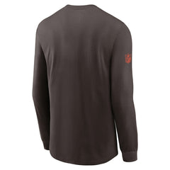 Nike Cleveland Browns Sideline Dri-FIT Long Sleeve T-Shirt Brown