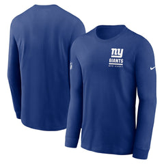 Nike New York Giants Sideline Dri-FIT Long Sleeve T-Shirt Royal
