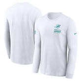 Nike Miami Dolphins Sideline Dri-FIT Long Sleeve T-Shirt White