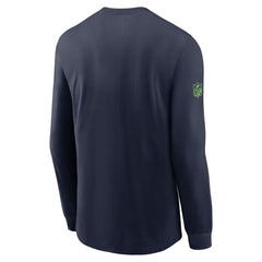Nike Seattle Seahawks Sideline Dri-FIT Long Sleeve T-Shirt College Navy