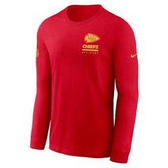 Nike Kansas City Chiefs Sideline Dri-FIT Long Sleeve T-Shirt Red
