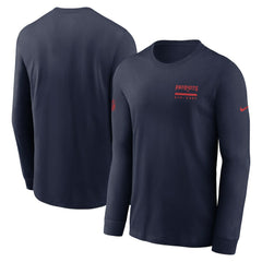 Nike New England Patriots Sideline Dri-FIT Long Sleeve T-Shirt Navy