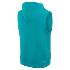 Nike Miami Dolphins Sideline Standard Issue Dri-FIT Sleeveless Hoodie Aqua