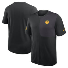 Nike Pittsburgh Steelers Sideline UV Dri-Fit Coach Shirt Black