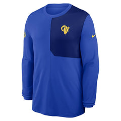 Nike Los Angeles Rams Sideline Coach UV Dri-FIT Long Sleeve Shirt Royal