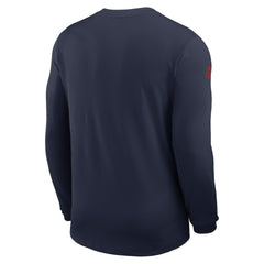 Nike New England Patriots Sideline Coach UV Dri-FIT Long Sleeve Shirt Navy