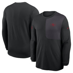 Nike San Francisco 49ers Sideline Coach UV Dri-FIT Long Sleeve Shirt Black