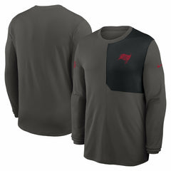 Nike Tampa Bay Buccaneers Sideline Coach UV Dri-FIT Long Sleeve Shirt Pewter