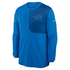 Nike Detroit Lions Sideline Coach UV Dri-FIT Long Sleeve Shirt Blue