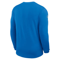 Nike Detroit Lions Sideline Coach UV Dri-FIT Long Sleeve Shirt Blue