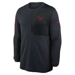Nike Houston Texans Sideline Coach UV Dri-FIT Long Sleeve Shirt Navy