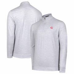 Cincinnati Reds Sublime Tri-Blend Quarter-Zip Jacket - Gray - MLB on Sale