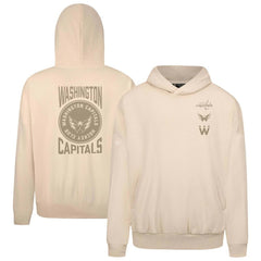 Washington Capitals Levelwear Contact Stamp Pullover Hoodie - Cream - NHL 202116548