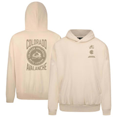 Colorado Avalanche Levelwear Contact Stamp Pullover Hoodie - Cream - NHL 202116553