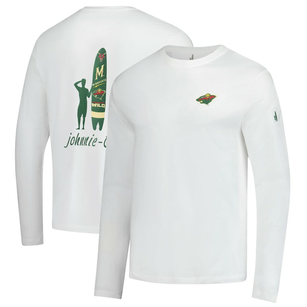 Minnesota Wild johnnie-O Adam Long Sleeve T-Shirt - White - NHL 202116657
