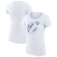 Indianapolis Colts G-III 4Her by Carl Banks Women's Super-Slim Fit Lightweight Subtle Football T-Shirt White