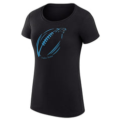 Carolina Panthers G-III 4Her by Carl Banks Women's Super-Slim Fit Lightweight Subtle Football T-Shirt Black