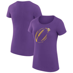 Minnesota Vikings G-III 4Her by Carl Banks Women's Super-Slim Fit Lightweight Subtle Football T-Shirt Purple