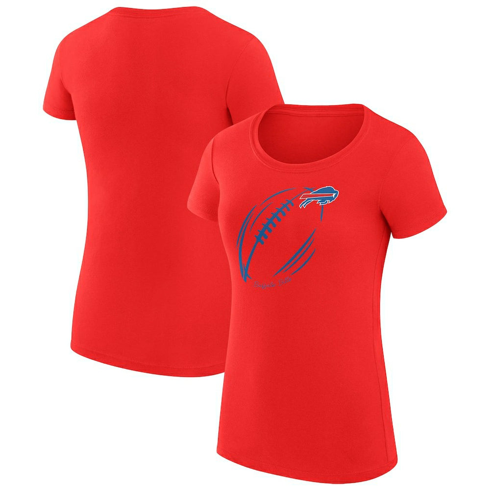Buffalo Bills G-III 4Her by Carl Banks Women's Super-Slim Fit Lightweight Subtle Football T-Shirt Red