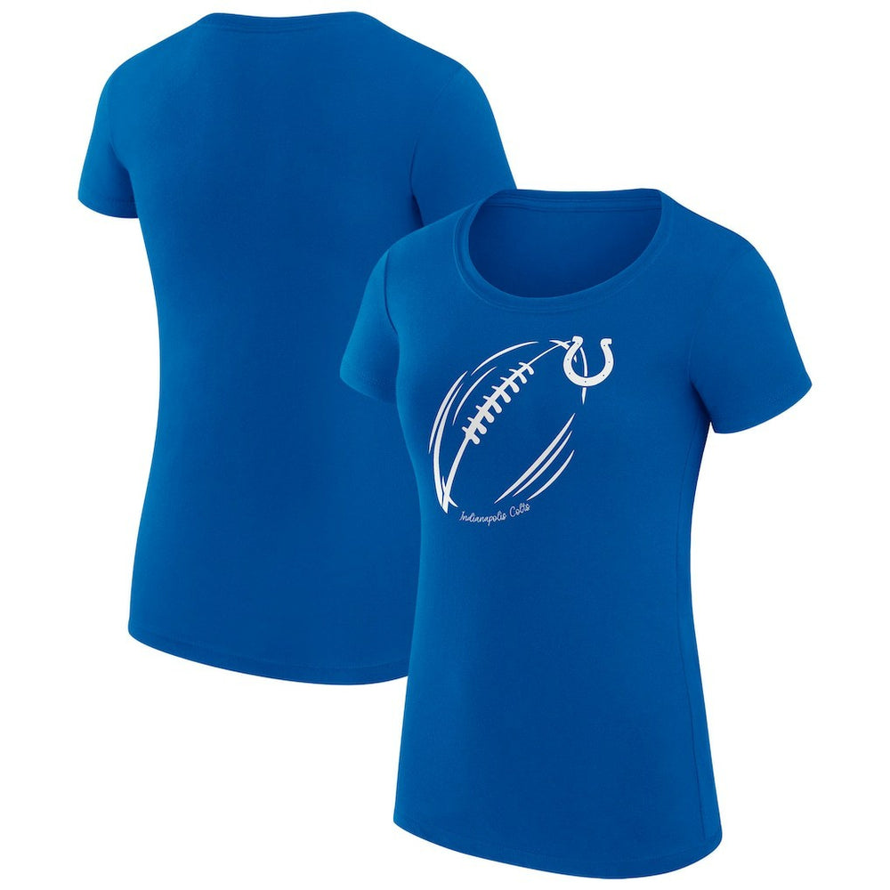 Indianapolis Colts G-III 4Her by Carl Banks Women's Super-Slim Fit Lightweight Subtle Football T-Shirt Royal