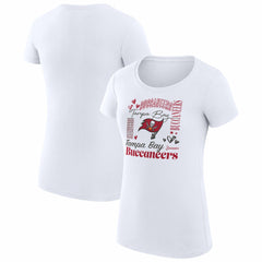 Tampa Bay Buccaneers G-III 4Her by Carl Banks Women's Super-Slim Fit Lightweight Collage Team T-Shirt White