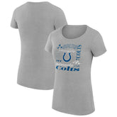 Indianapolis Colts G-III 4Her by Carl Banks Women's Super-Slim Fit Lightweight Collage Team T-Shirt Heather Gray