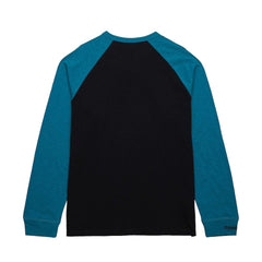 San Jose Sharks Mitchell & Ness Legendary Slub Raglan Long Sleeve T-Shirt - Black/Teal - NHL 202122440