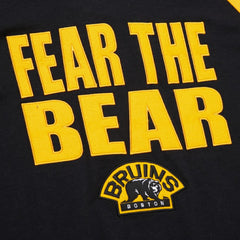 Boston Bruins Mitchell & Ness Legendary Slub Raglan Long Sleeve T-Shirt - Black/Gold - NHL 202122446