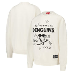 Pittsburgh Penguins Mitchell & Ness Women's Logo 3.0 Pullover Sweatshirt - Cream - NHL 202122452