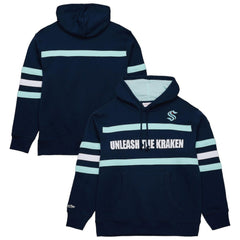 Seattle Kraken Mitchell & Ness Head Coach Slogan Pullover Hoodie - Navy - NHL 202122467