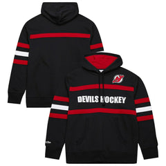 New Jersey Devils Mitchell & Ness Head Coach Slogan Pullover Hoodie - Black - NHL 202122470