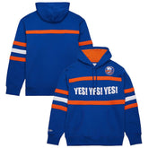 New York Islanders Mitchell & Ness Head Coach Slogan Pullover Hoodie - Royal - NHL 202122475