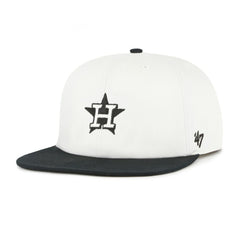 Houston Astros '47 Foundation Captain Snapback Hat - White/Black - 47 brand Sale