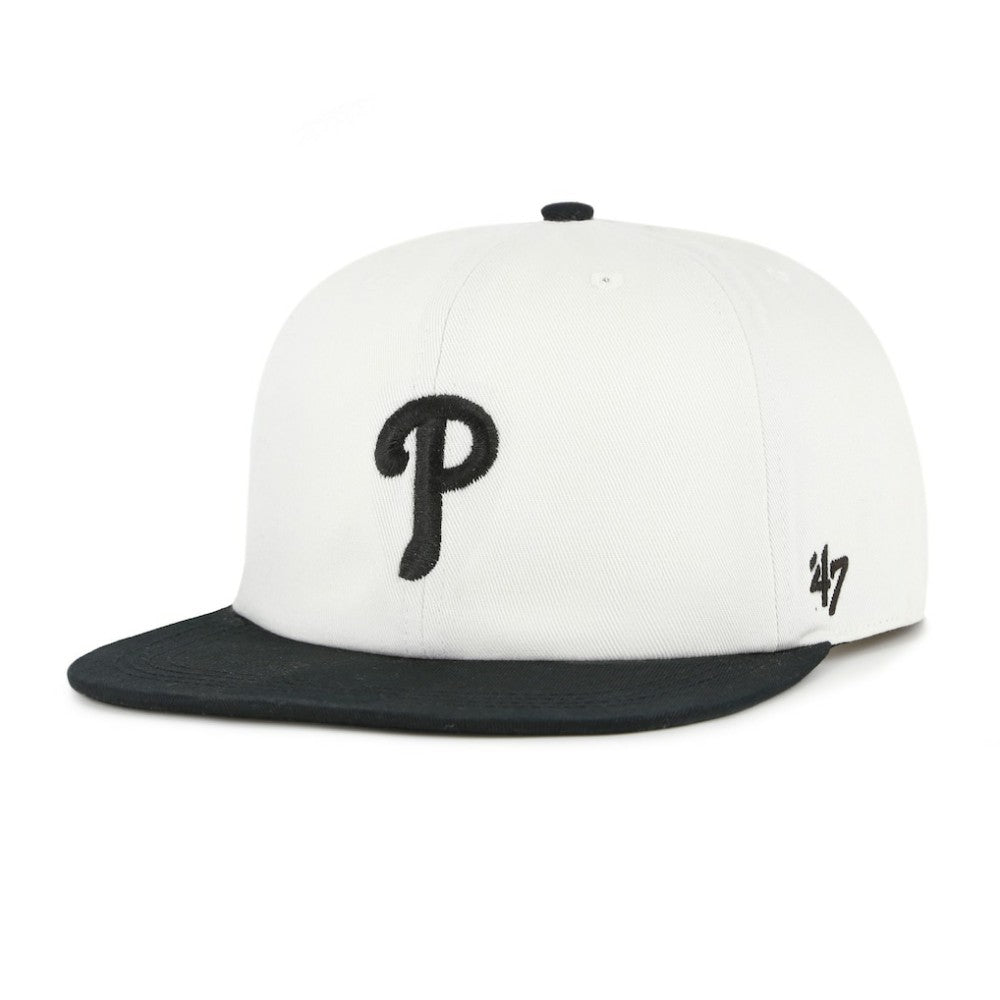 Philadelphia Phillies '47 Foundation Captain Snapback Hat - White/Black - 47 brand Sale