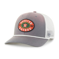 Houston Astros '47 Tide Sweep Rope Trucker Adjustable Hat - Gray/White - 47 brand Lifestyle
