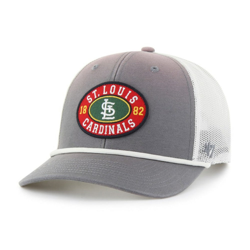 St. Louis Cardinals '47 Tide Sweep Rope Trucker Adjustable Hat - Gray/White - 47 brand on Sale