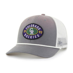 Colorado Rockies '47 Tide Sweep Rope Trucker Adjustable Hat - Gray/White - 47 brand Lifestyle