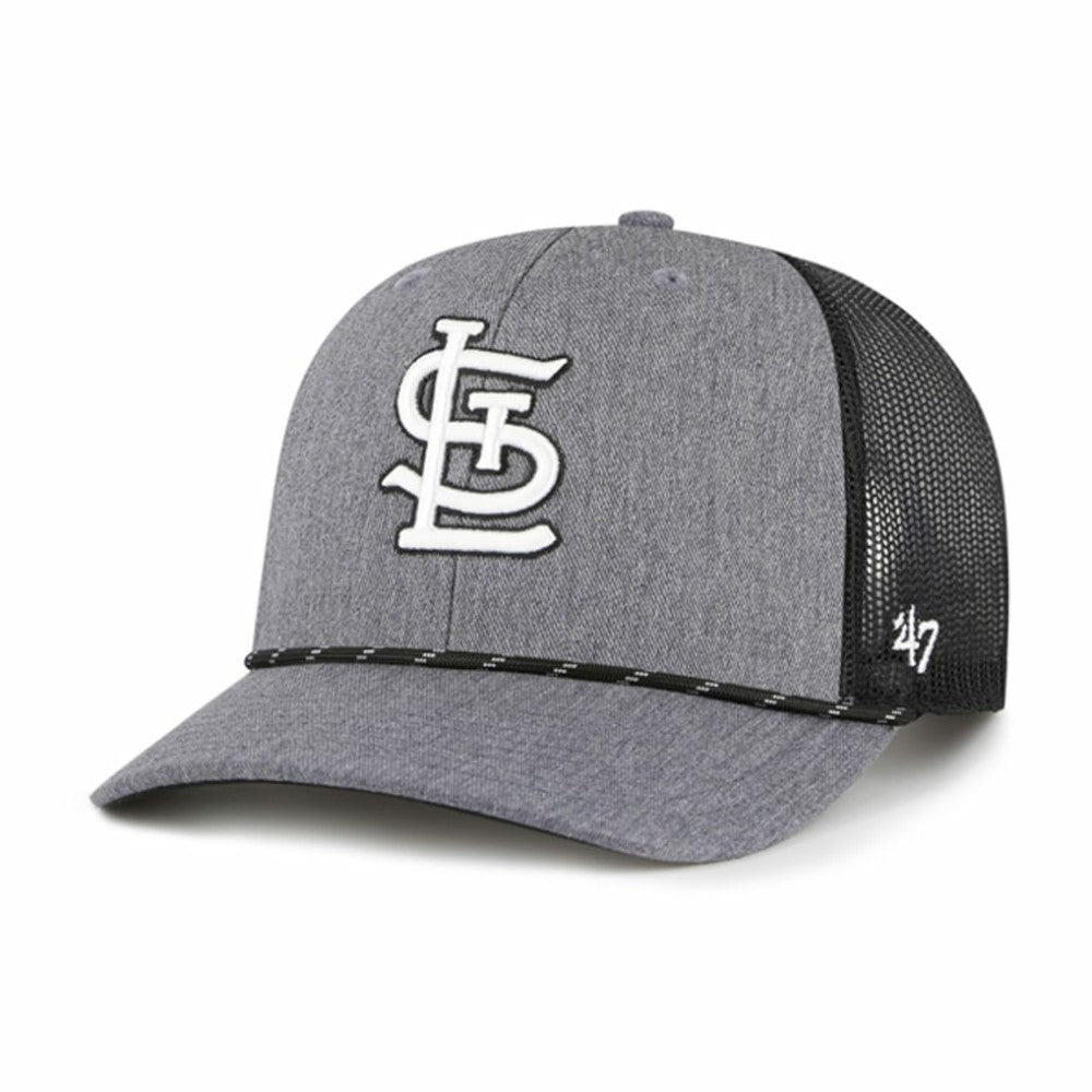 St. Louis Cardinals '47 Carbon Rope Trucker Adjustable Hat - Charcoal - 47 brand Lifestyle