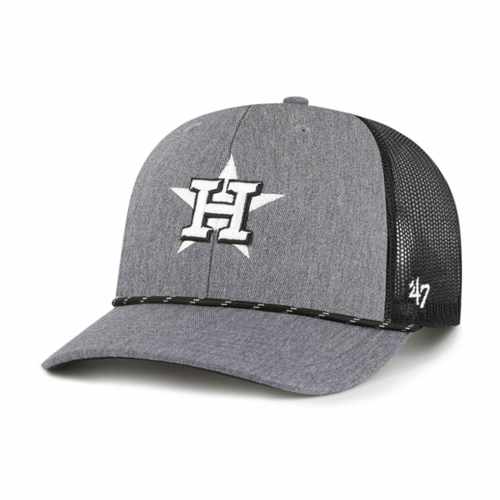 Houston Astros '47 Carbon Rope Trucker Adjustable Hat - Charcoal - 47 brand Sale