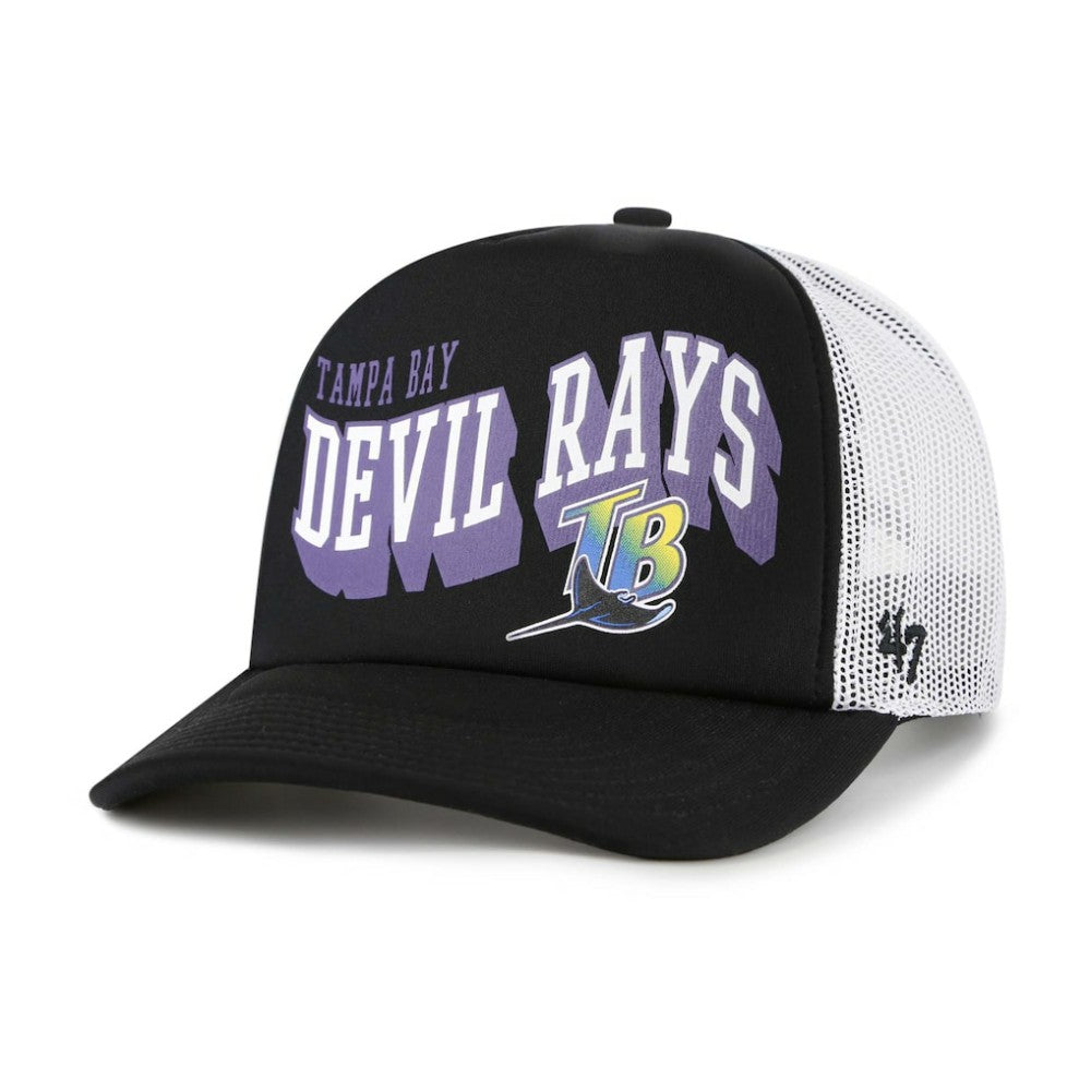 Tampa Bay Rays '47 Meander Foam Trucker Snapback Hat - Black - 47 brand Online