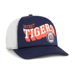 Detroit Tigers '47 Meander Foam Trucker Snapback Hat - Navy - 47 brand Sale