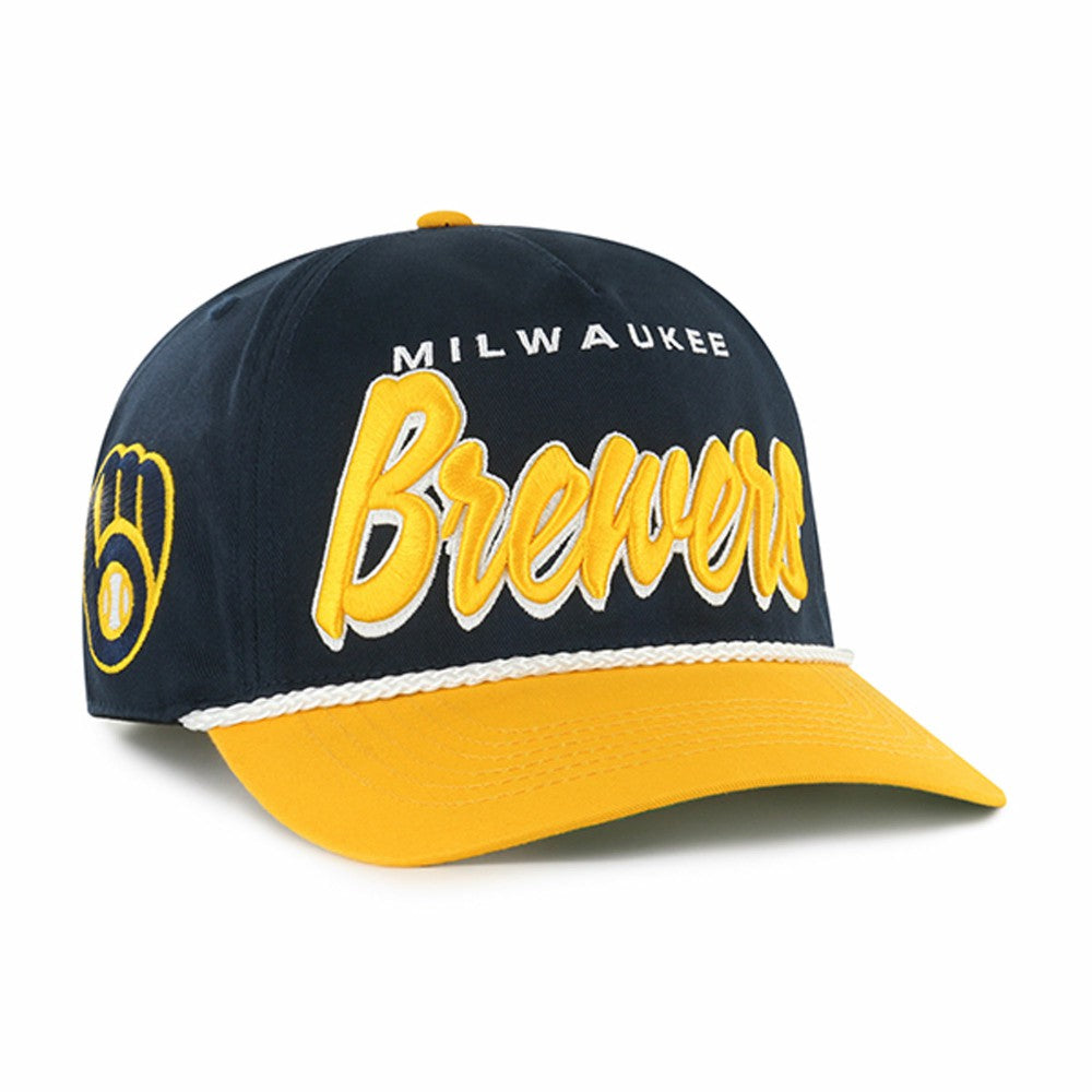 Milwaukee Brewers '47 Dropshadow Rope Hitch Adjustable Hat - Navy - 47 brand Lifestyle