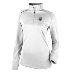 Edmonton Oilers Columbia Women's Omni-Wick Shotgun 2.0 Quarter-Zip Pullover Top - White - NHL 202128459