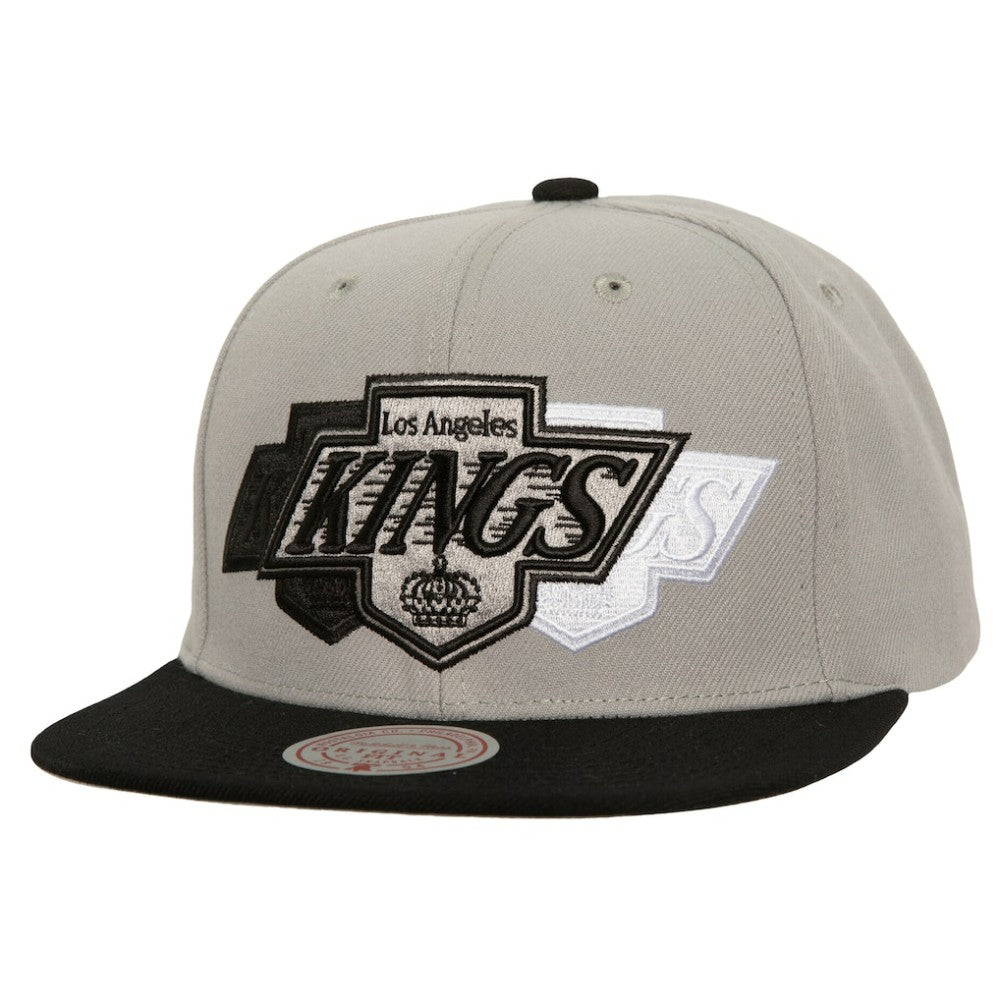 Los Angeles Kings Mitchell & Ness Soul Triple Up Snapback Hat - Gray - NHL 202134822