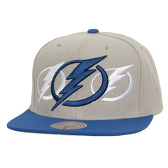 Tampa Bay Lightning Mitchell & Ness Soul Triple Up Snapback Hat - Gray - NHL 202134827